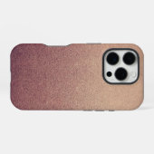Coque iPhone 16 Pro Rose Gold Ombre Parties scintillant Sand Look rose (Verso Horizontal)
