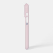 Coque iPhone 16 Pro Rose Pâle Photo de Chien Moderne et Nom de Compagn (Côté gauche)