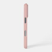 Coque iPhone 16 Pro Rose pastel simple couleur unie monogramme (Côté droit)