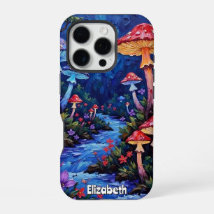 Coque iPhone 16 Pro Ruisseau de champignons mystiques