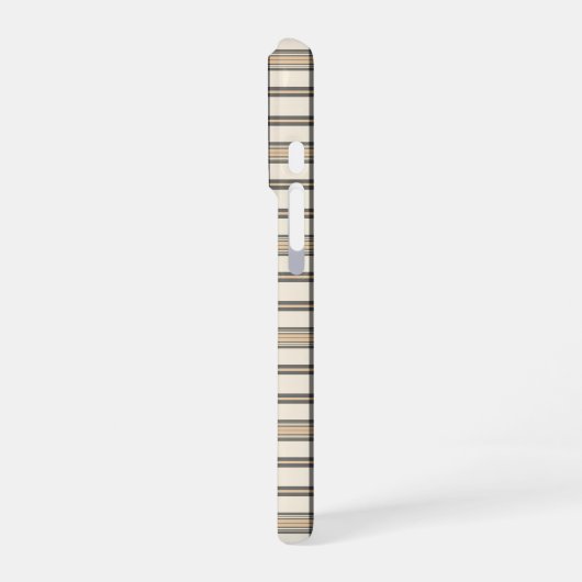 Coque iPhone 16 Pro Rustique Agritourisme Beige et Brown cadeau Plaid (Côté gauche)