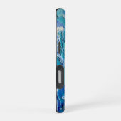 Coque iPhone 16 Pro Rythmes océaniques : Déchets de méduses (Côté droit)