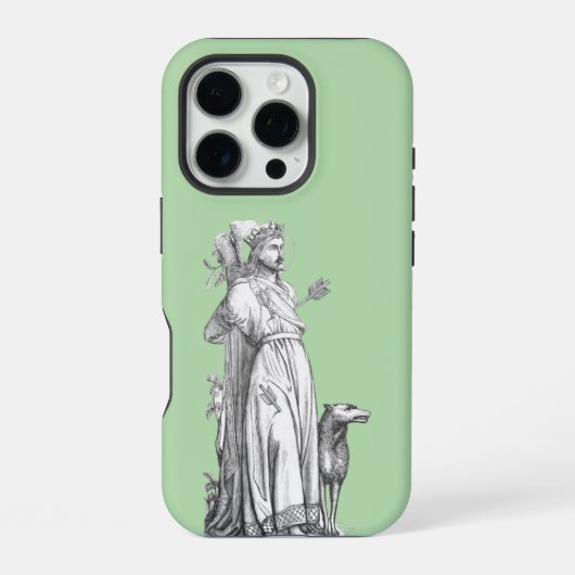 Coque iPhone 16 Pro Saint Edmond le Martyr Roi des Angles de l'Est (Verso)