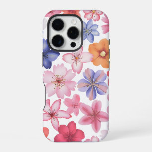 Coque iPhone 16 Pro Sakura Sérénité : Fleurs de cerisiers d'aquarelle