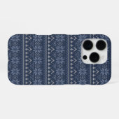 Coque iPhone 16 Pro Scandinave, tricot (Verso Horizontal)