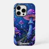 Coque iPhone 16 Pro Sentier de champignons au clair de lune (Verso)