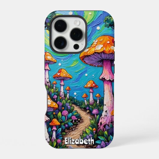 Coque iPhone 16 Pro Sentier de Champignons Ensoleillé (Verso)