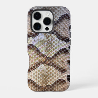 Coque iPhone 16 Pro Serpent à sonnette à sonnettes à dos de diamant