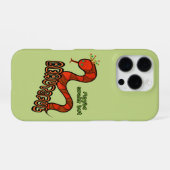 Coque iPhone 16 Pro Serpent rouge (Verso Horizontal)