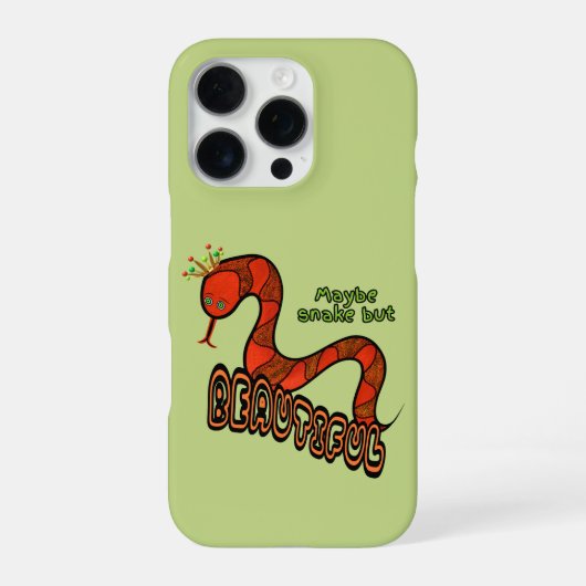 Coque iPhone 16 Pro Serpent rouge (Verso)