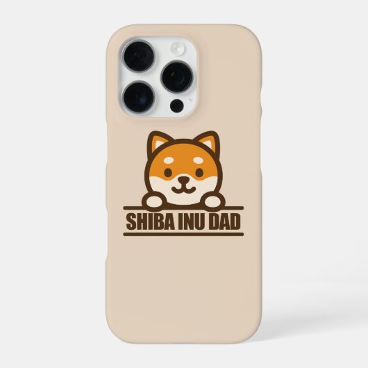 Coque iPhone 16 Pro SHIBA INU DAD - Proud Shiba Inu Father Design (Verso)