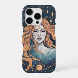 Coque iPhone 16 Pro Signe du zodiaque Verseau céleste