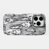 Coque iPhone 16 Pro simplement des chevaux noirs blancs (Verso Horizontal)