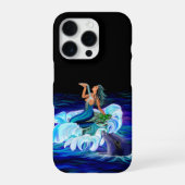 Coque iPhone 16 Pro Sirène avec dauphin (Verso)