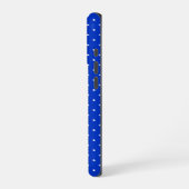 Coque iPhone 16 Pro Small White Polka Dots on Cobalt Blue Phone Case (Côté gauche)