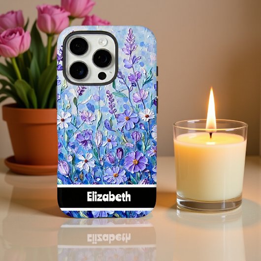 Coque iPhone 16 Pro Smartphone dynamique Impasto Art Abstrait