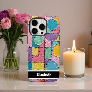 Coque iPhone 16 Pro Smartphone géométrique Impasto texturé