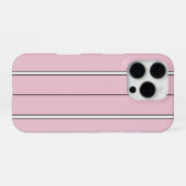 Coque iPhone 16 Pro Soft Pink Vertical Stripe Pattern Minimal (Verso Horizontal)