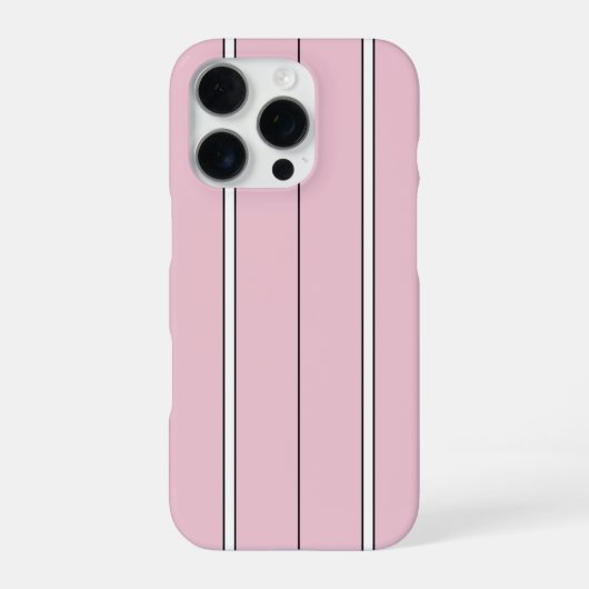 Coque iPhone 16 Pro Soft Pink Vertical Stripe Pattern Minimal (Verso)