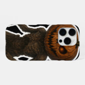 Coque iPhone 16 Pro Sticker déplaisant Halloween Citrouille Monster (Verso Horizontal)