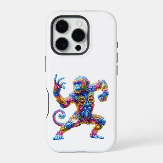 Coque iPhone 16 Pro Style de singe merveilleux (Verso)