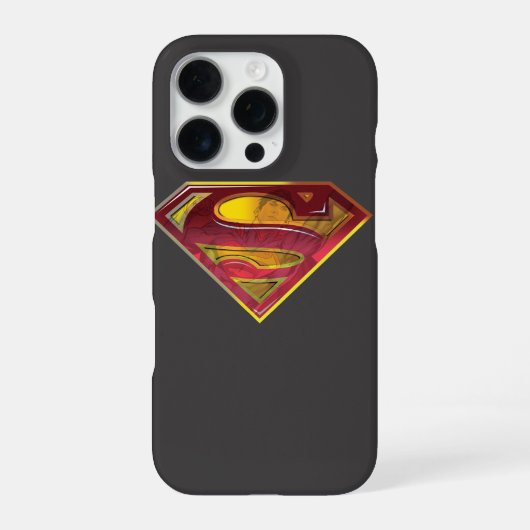 Coque iPhone 16 Pro Superman S-Shield | Logo de réflexion (Verso)