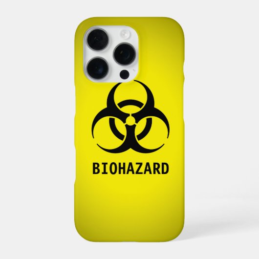 Coque iPhone 16 Pro Symbole de risque biologique noir (Verso)