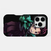Coque iPhone 16 Pro Tanjiro Kamado coque iphone (Verso Horizontal)