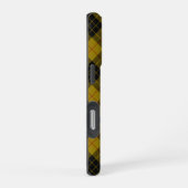 Coque iPhone 16 Pro tartan MacLeod jaune carreaux noirs (Côté droit)