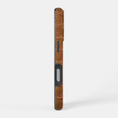 Coque iPhone 16 Pro Taupe moderne Croc Cuir Texture (Côté droit)