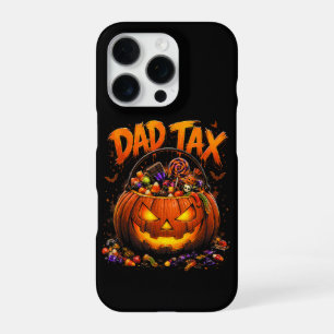 Coque iPhone 16 Pro Taxe Papa Drôle Halloween Citrouille