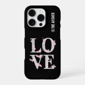 Coque iPhone 16 Pro Texte AMOUR (Verso)