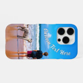 Coque iPhone 16 Pro Texte personnalisé de votre coque iphone photo (Verso Horizontal)