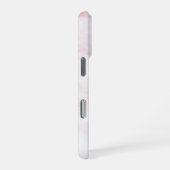 Coque iPhone 16 Pro Texture de marbre rose doux (Côté droit)