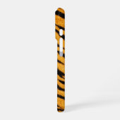 Coque iPhone 16 Pro texture de peau de tigre jaune (Côté gauche)