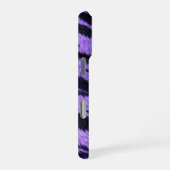 Coque iPhone 16 Pro texture de peau de tigre violet (Côté droit)