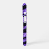 Coque iPhone 16 Pro texture de peau de tigre violet (Côté gauche)