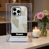 Coque iPhone 16 Pro Texture Patchwork personnalisée