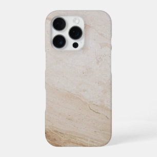 Coque iPhone 16 Pro Texture Travertine Naturelle - Motif de Pierre Ter