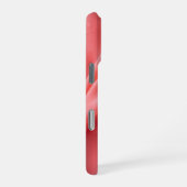 Coque iPhone 16 Pro Tissu fluide rose pastèque doux (Côté droit)