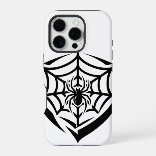 Coque iPhone 16 Pro Toile d'araignée gothique (Verso)