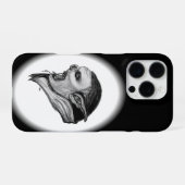 Coque iPhone 16 Pro Tracer le design noir et blanc (Verso Horizontal)