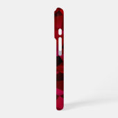 Coque iPhone 16 Pro Triangles géométriques polygonaux impression rouge (Côté gauche)