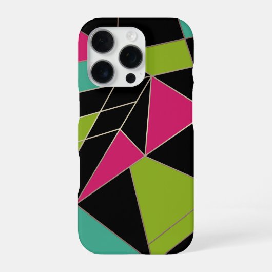Coque iPhone 16 Pro Triangles impression abstraite géométrique mode gé (Verso)