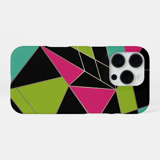 Coque iPhone 16 Pro Triangles mode géométrie d'impression abstraite (Verso Horizontal)