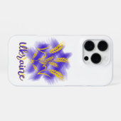 Coque iPhone 16 Pro trident ukrainien fait d'épi de blé (Verso Horizontal)