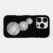 Coque iPhone 16 Pro Trois balles de baseball (Verso Horizontal)