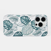 Coque iPhone 16 Pro Tropical Botanical Green Monsteras (Verso Horizontal)