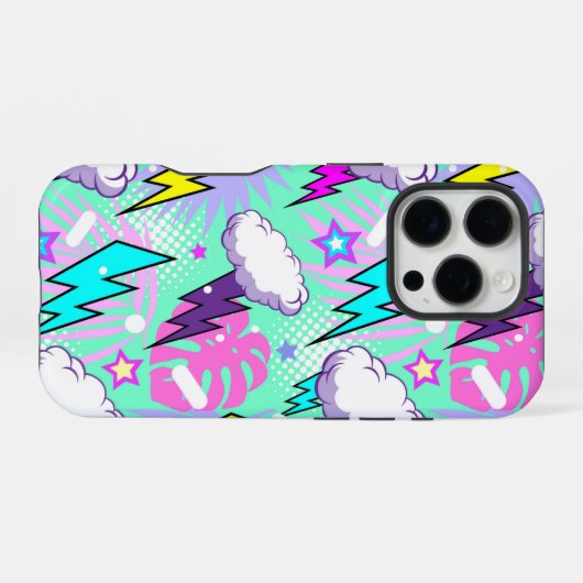 Coque iPhone 16 Pro Tropical Storm Comic (Verso Horizontal)