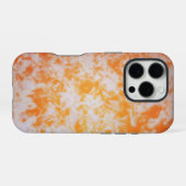 Coque iPhone 16 Pro Une texture grunge orange (Verso Horizontal)